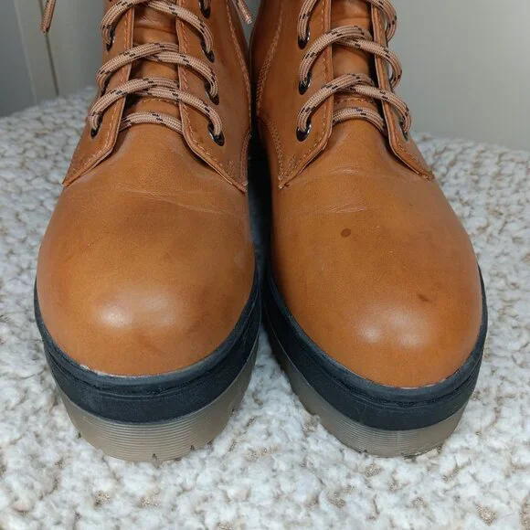 Mia Colin Lug Sole Faux Leather Combat Boots 7.5 - Picture 9 of 10